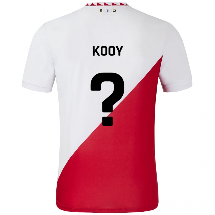 Niño Camiseta Wessel Kooy #0 Blanco Rojo 1ª Equipación 2024/25 La Camisa Perú