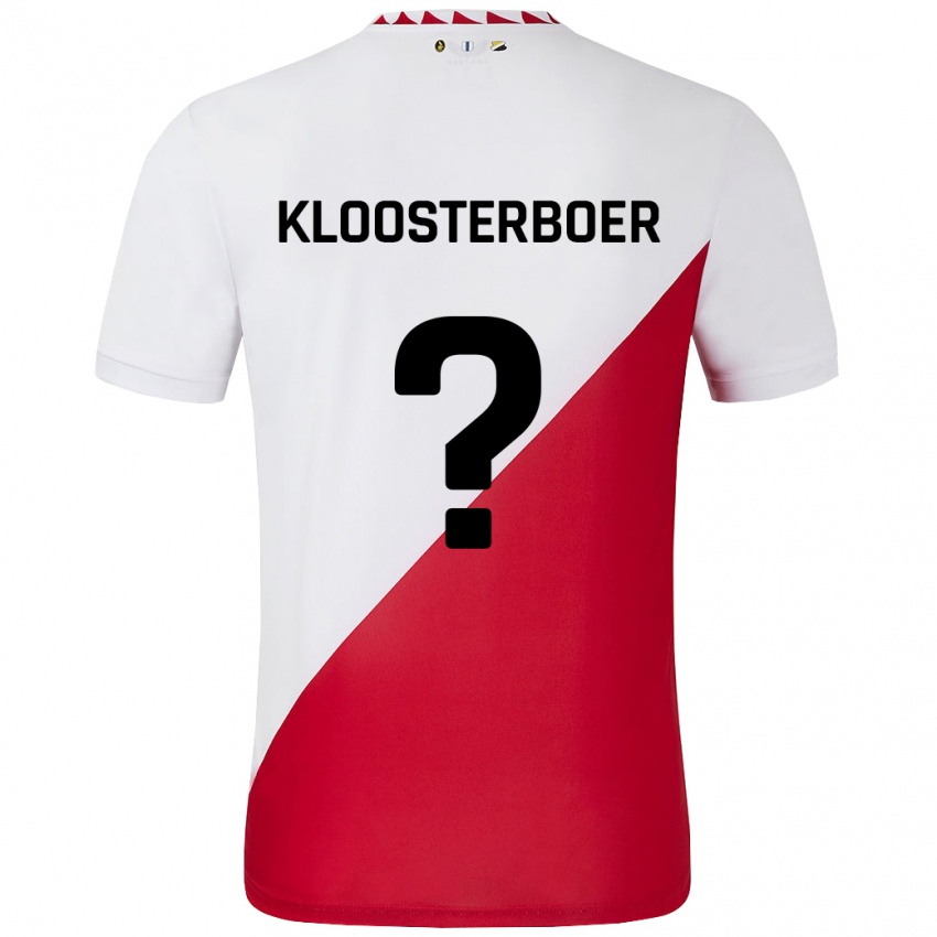 Niño Camiseta Per Kloosterboer #0 Blanco Rojo 1ª Equipación 2024/25 La Camisa Perú