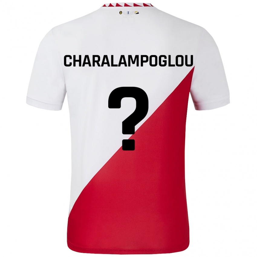 Niño Camiseta Georgios Charalampoglou #0 Blanco Rojo 1ª Equipación 2024/25 La Camisa Perú