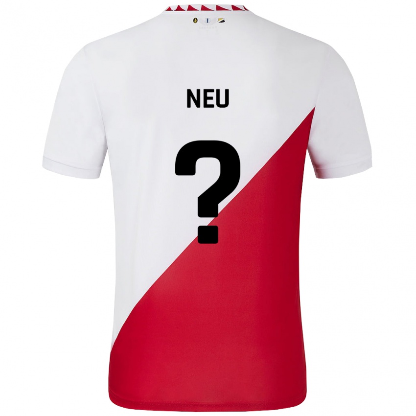 Niño Camiseta Luca Neu #0 Blanco Rojo 1ª Equipación 2024/25 La Camisa Perú