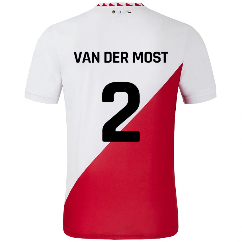 Niño Camiseta Liza Van Der Most #2 Blanco Rojo 1ª Equipación 2024/25 La Camisa Perú