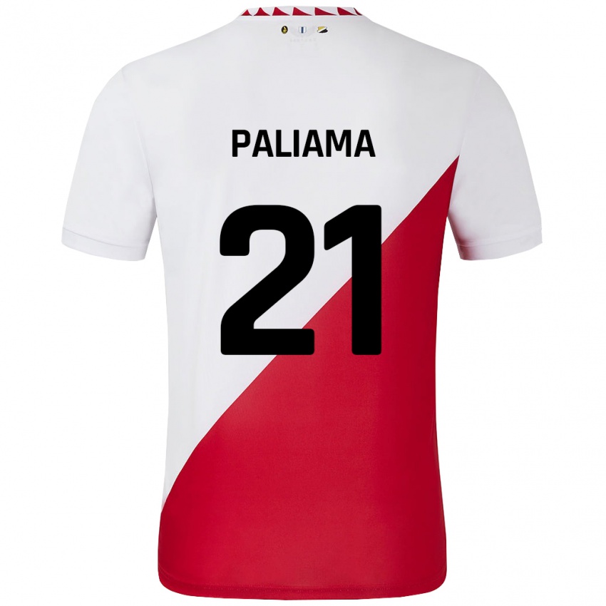 Niño Camiseta Joni Paliama #21 Blanco Rojo 1ª Equipación 2024/25 La Camisa Perú