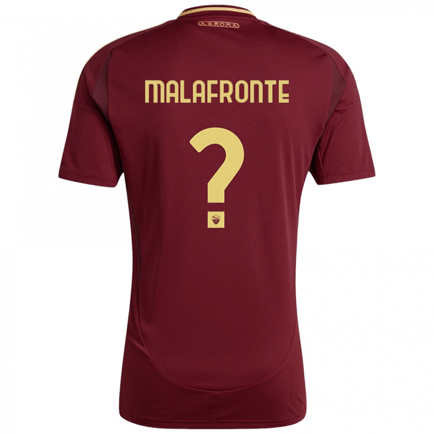 Niño Camiseta Matteo Malafronte #0 Rojo Marrón Dorado 1ª Equipación 2024/25 La Camisa Perú