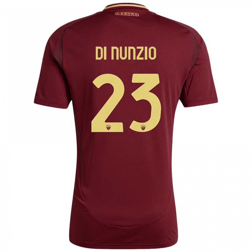 Niño Camiseta Alessandro Di Nunzio #23 Rojo Marrón Dorado 1ª Equipación 2024/25 La Camisa Perú