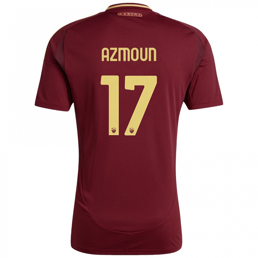 Niño Camiseta Sardar Azmoun #17 Rojo Marrón Dorado 1ª Equipación 2024/25 La Camisa Perú