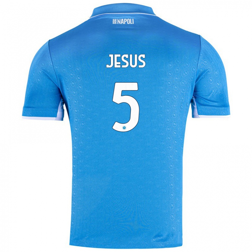 Niño Camiseta Juan Jesus #5 Azul Cielo 1ª Equipación 2024/25 La Camisa Perú