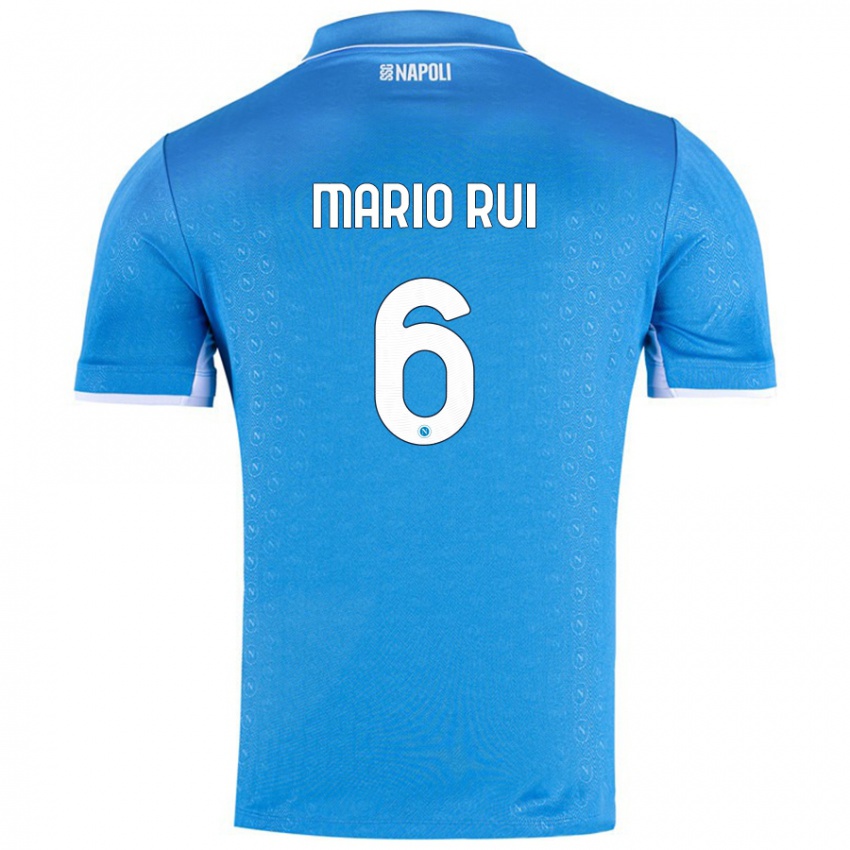 Niño Camiseta Mario Rui #6 Azul Cielo 1ª Equipación 2024/25 La Camisa Perú