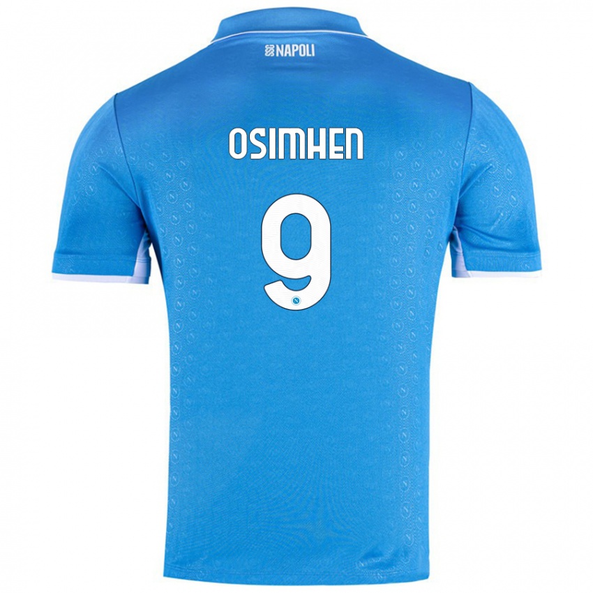 Niño Camiseta Victor Osimhen #9 Azul Cielo 1ª Equipación 2024/25 La Camisa Perú