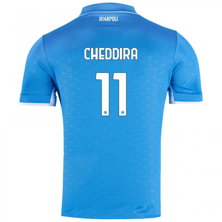 Niño Camiseta Walid Cheddira #11 Azul Cielo 1ª Equipación 2024/25 La Camisa Perú