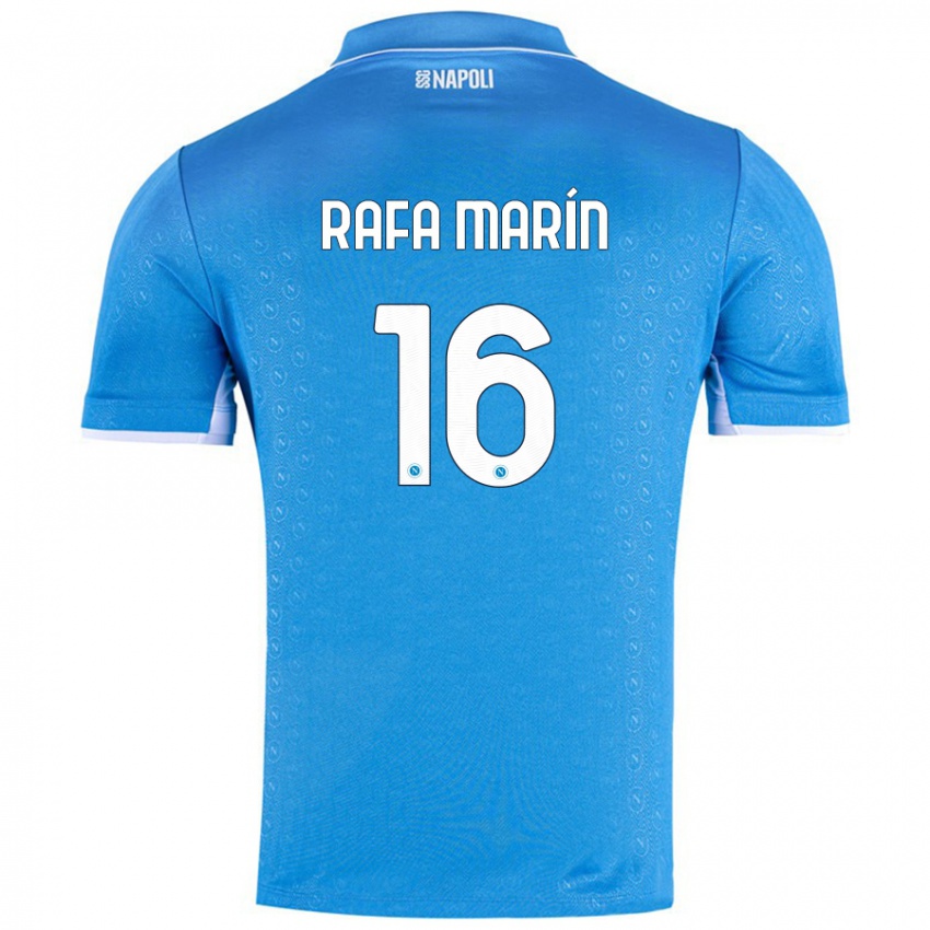 Niño Camiseta Rafa Marín #16 Azul Cielo 1ª Equipación 2024/25 La Camisa Perú