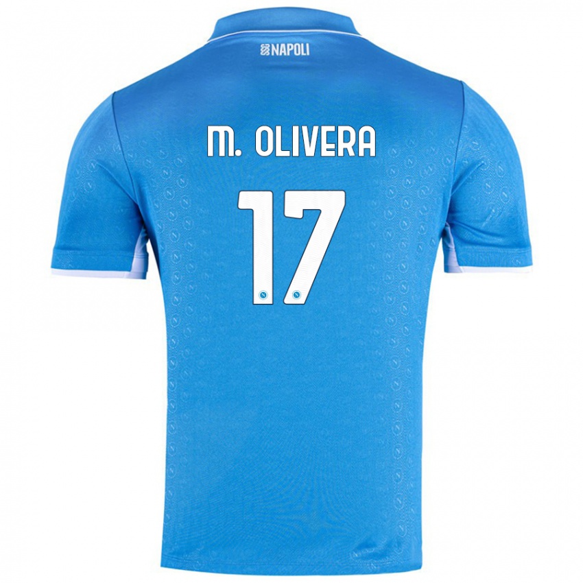 Niño Camiseta Mathias Olivera #17 Azul Cielo 1ª Equipación 2024/25 La Camisa Perú