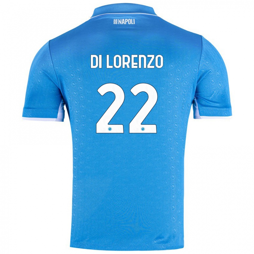 Niño Camiseta Giovanni Di Lorenzo #22 Azul Cielo 1ª Equipación 2024/25 La Camisa Perú