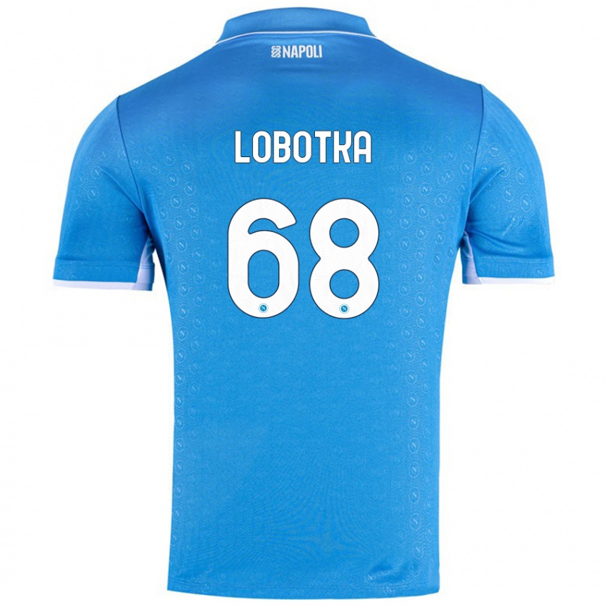 Niño Camiseta Stanislav Lobotka #68 Azul Cielo 1ª Equipación 2024/25 La Camisa Perú