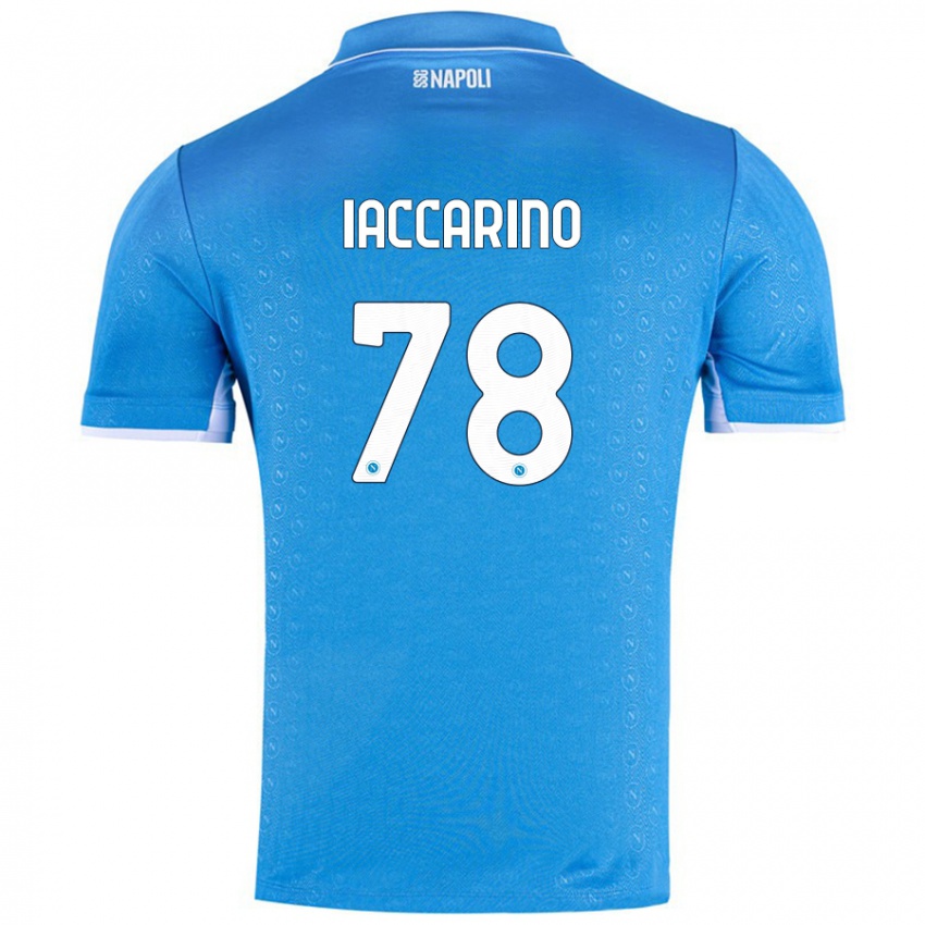 Niño Camiseta Gennaro Iaccarino #78 Azul Cielo 1ª Equipación 2024/25 La Camisa Perú