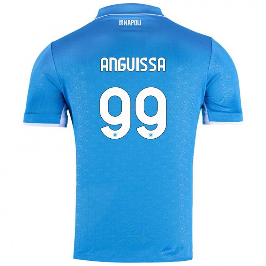 Niño Camiseta Andre Zambo Anguissa #99 Azul Cielo 1ª Equipación 2024/25 La Camisa Perú