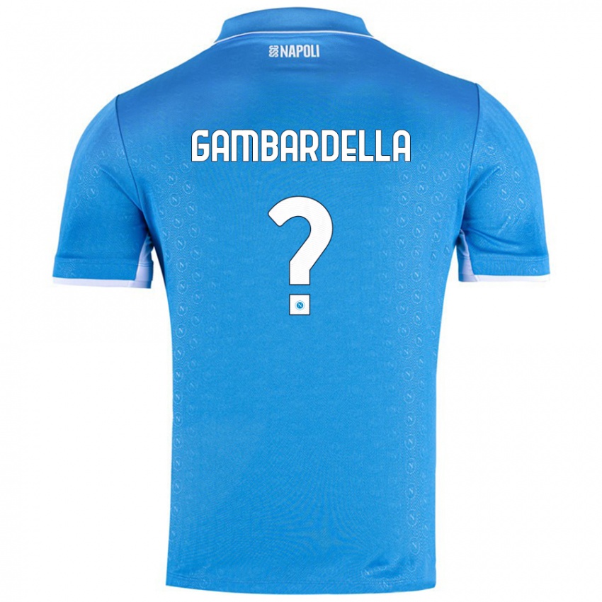 Niño Camiseta Vittorio Gambardella #0 Azul Cielo 1ª Equipación 2024/25 La Camisa Perú