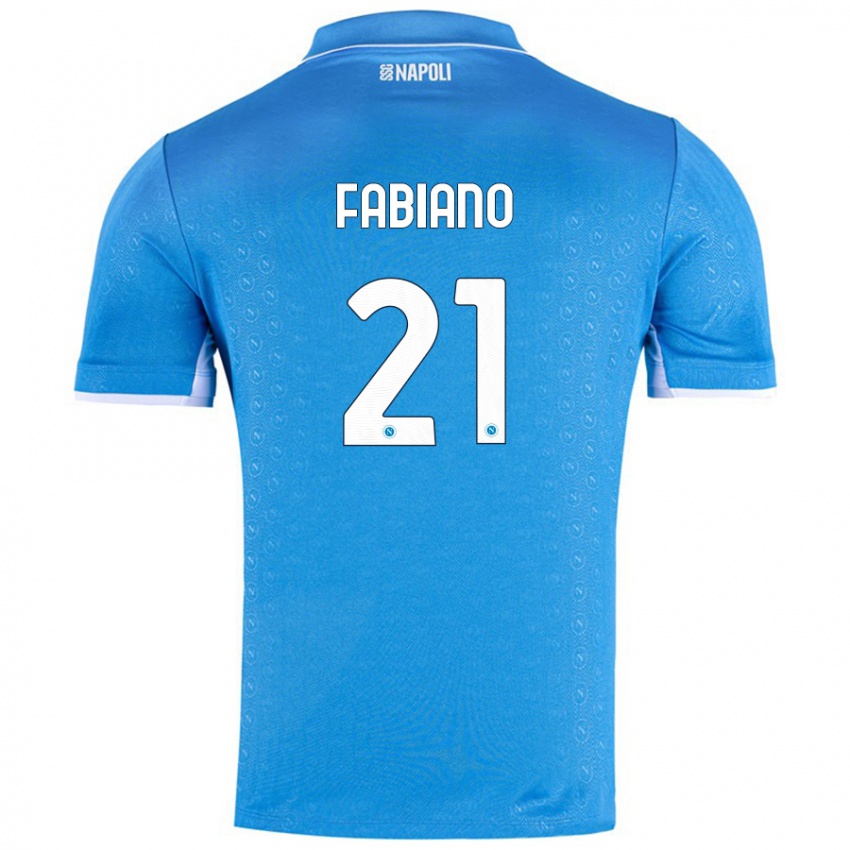 Niño Camiseta Francesca Fabiano #21 Azul Cielo 1ª Equipación 2024/25 La Camisa Perú