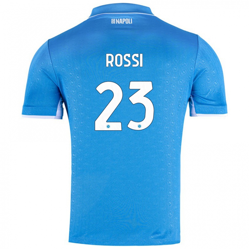 Niño Camiseta Leonardo Rossi #23 Azul Cielo 1ª Equipación 2024/25 La Camisa Perú