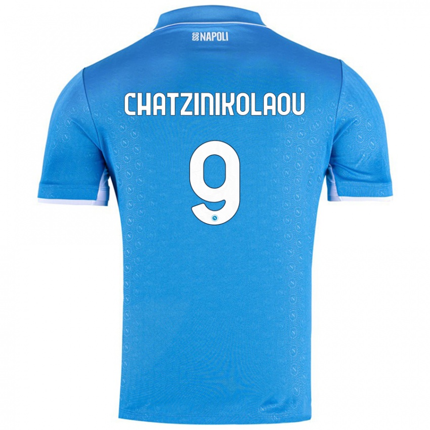 Niño Camiseta Despoina Chatzinikolaou #9 Azul Cielo 1ª Equipación 2024/25 La Camisa Perú