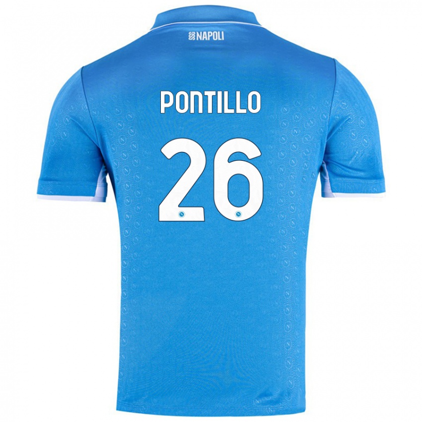 Niño Camiseta Pasquale Pontillo #26 Azul Cielo 1ª Equipación 2024/25 La Camisa Perú