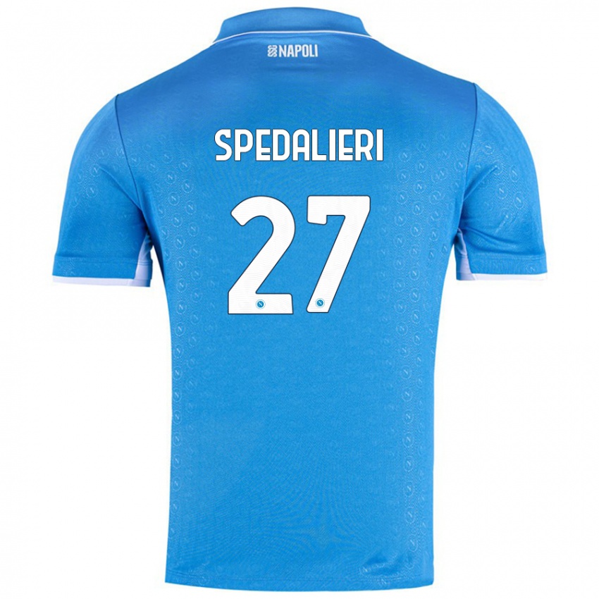 Niño Camiseta Johnatan Andrea Spedalieri #27 Azul Cielo 1ª Equipación 2024/25 La Camisa Perú