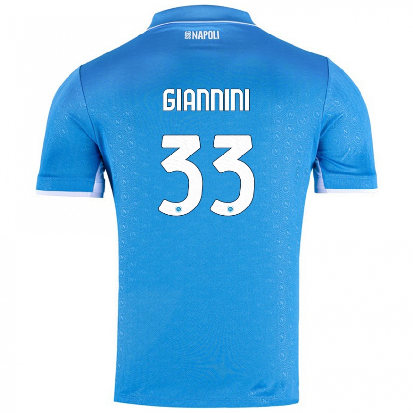 Niño Camiseta Enrico Giannini #33 Azul Cielo 1ª Equipación 2024/25 La Camisa Perú