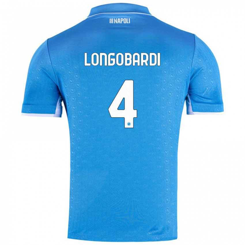 Niño Camiseta Salvatore Longobardi #4 Azul Cielo 1ª Equipación 2024/25 La Camisa Perú