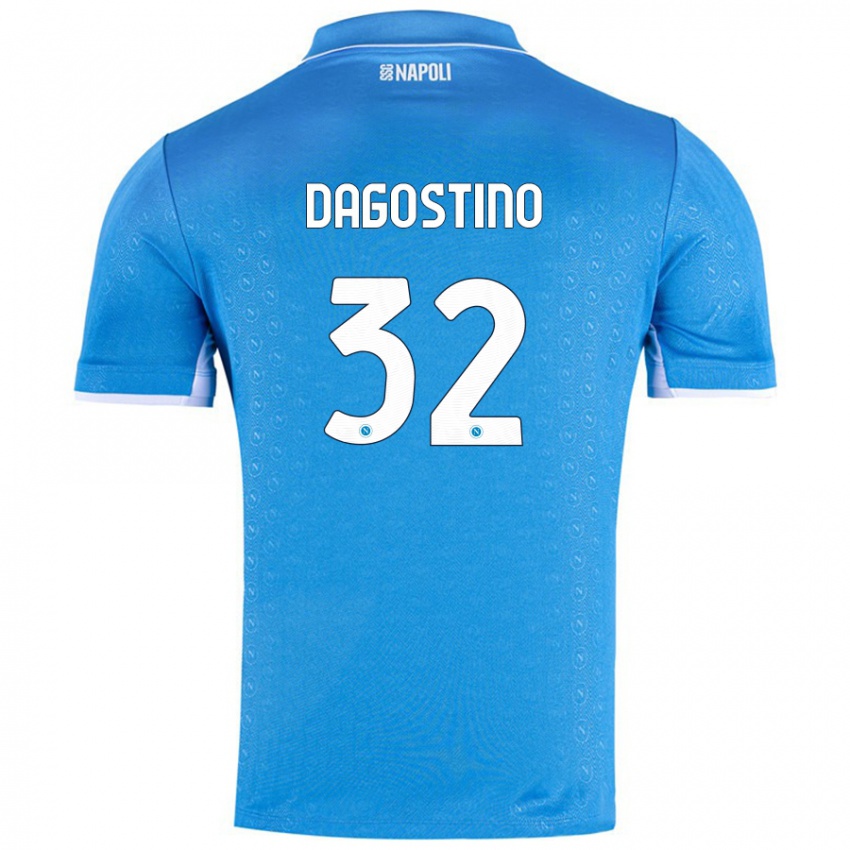 Niño Camiseta Giuseppe Dagostino #32 Azul Cielo 1ª Equipación 2024/25 La Camisa Perú