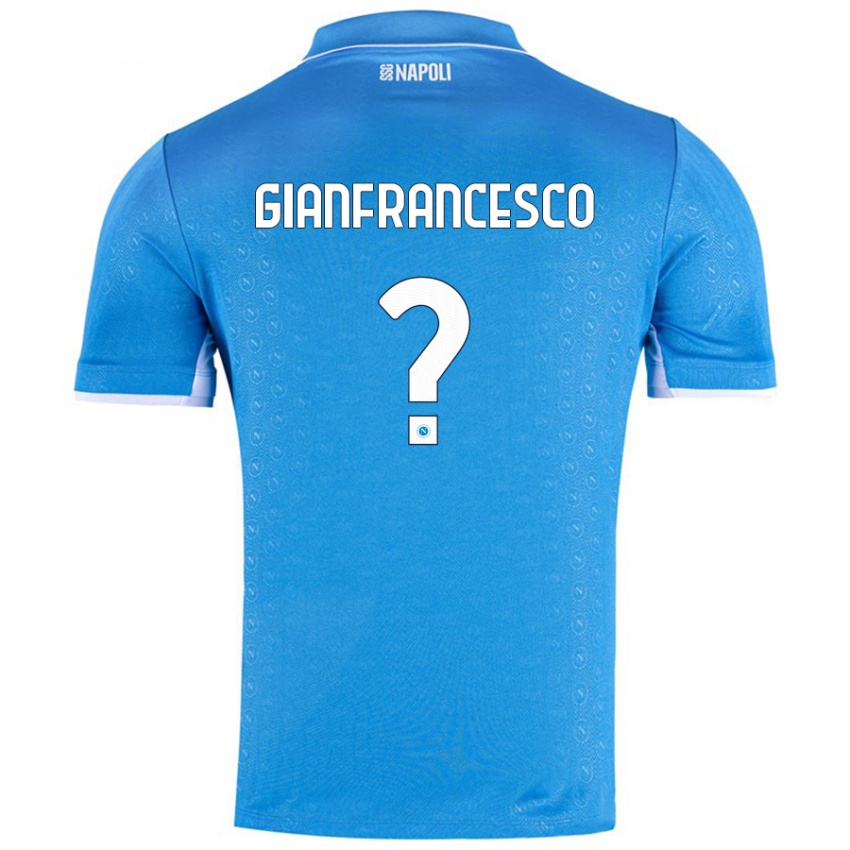 Niño Camiseta Sergio Gianfrancesco #0 Azul Cielo 1ª Equipación 2024/25 La Camisa Perú