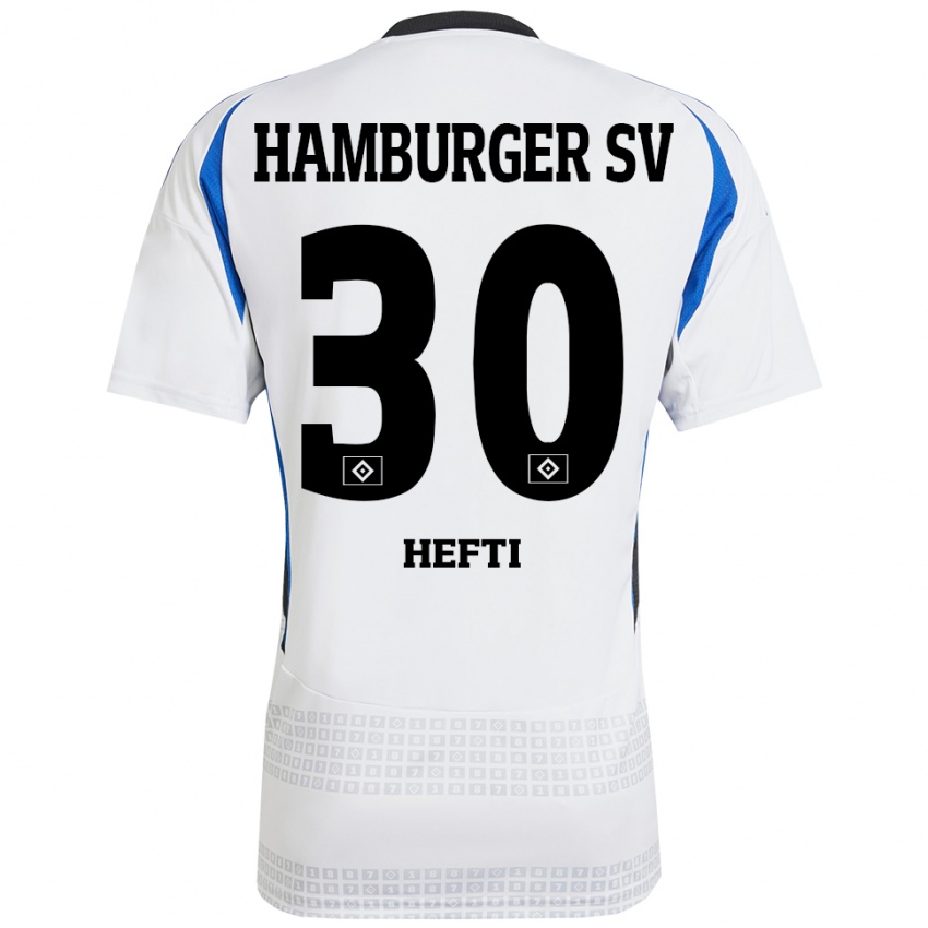 Niño Camiseta Silvan Hefti #30 Blanco Azul 1ª Equipación 2024/25 La Camisa Perú