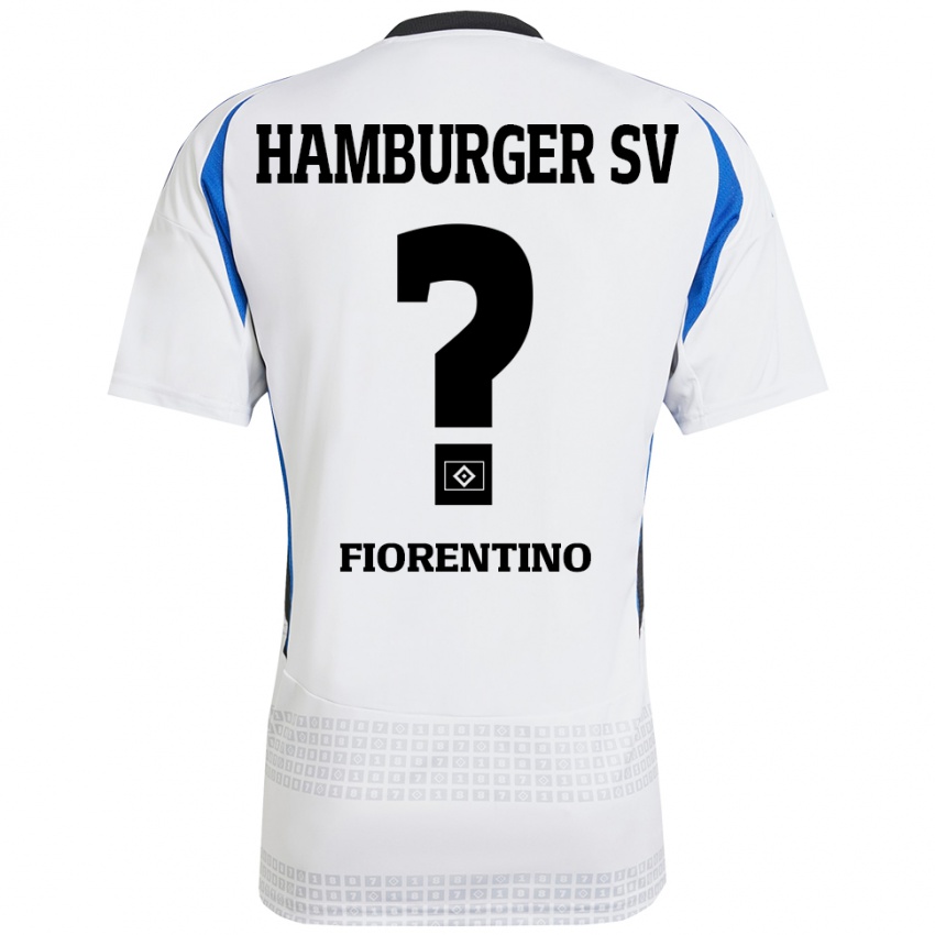 Niño Camiseta Gianluca Fiorentino #0 Blanco Azul 1ª Equipación 2024/25 La Camisa Perú