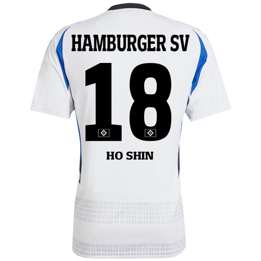 Niño Camiseta Jae Ho Shin #18 Blanco Azul 1ª Equipación 2024/25 La Camisa Perú