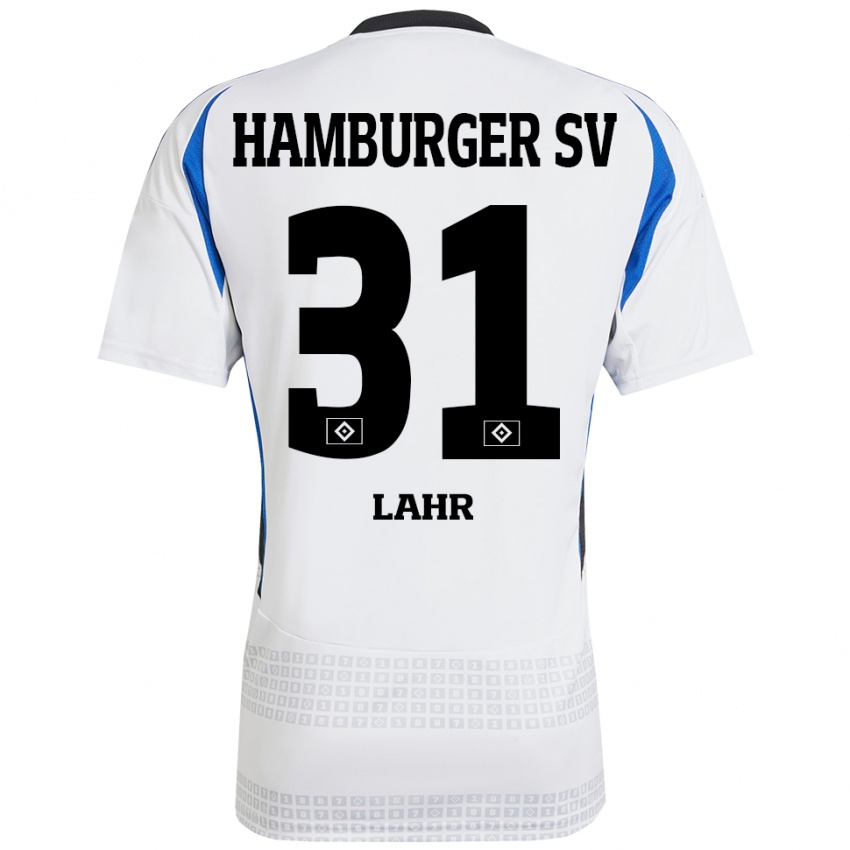 Niño Camiseta Jobina Lahr #31 Blanco Azul 1ª Equipación 2024/25 La Camisa Perú