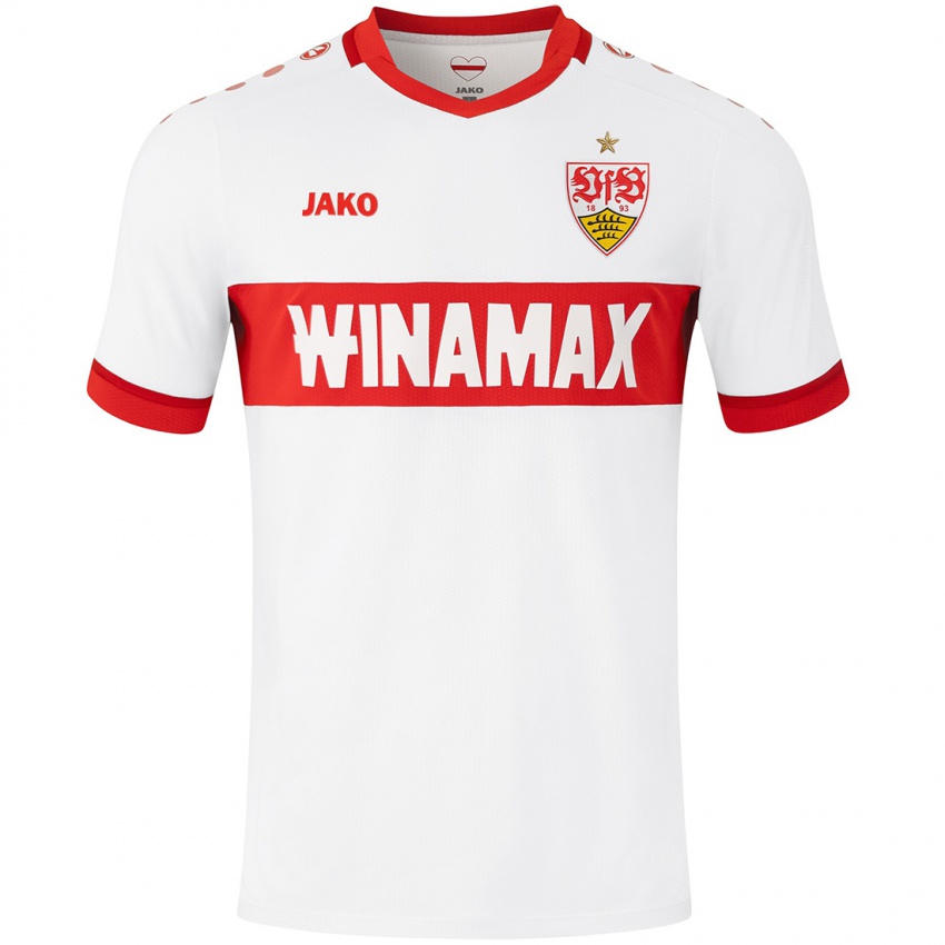 Niño Camiseta Ermedin Demirovic #9 Blanco Rojo 1ª Equipación 2024/25 La Camisa Perú