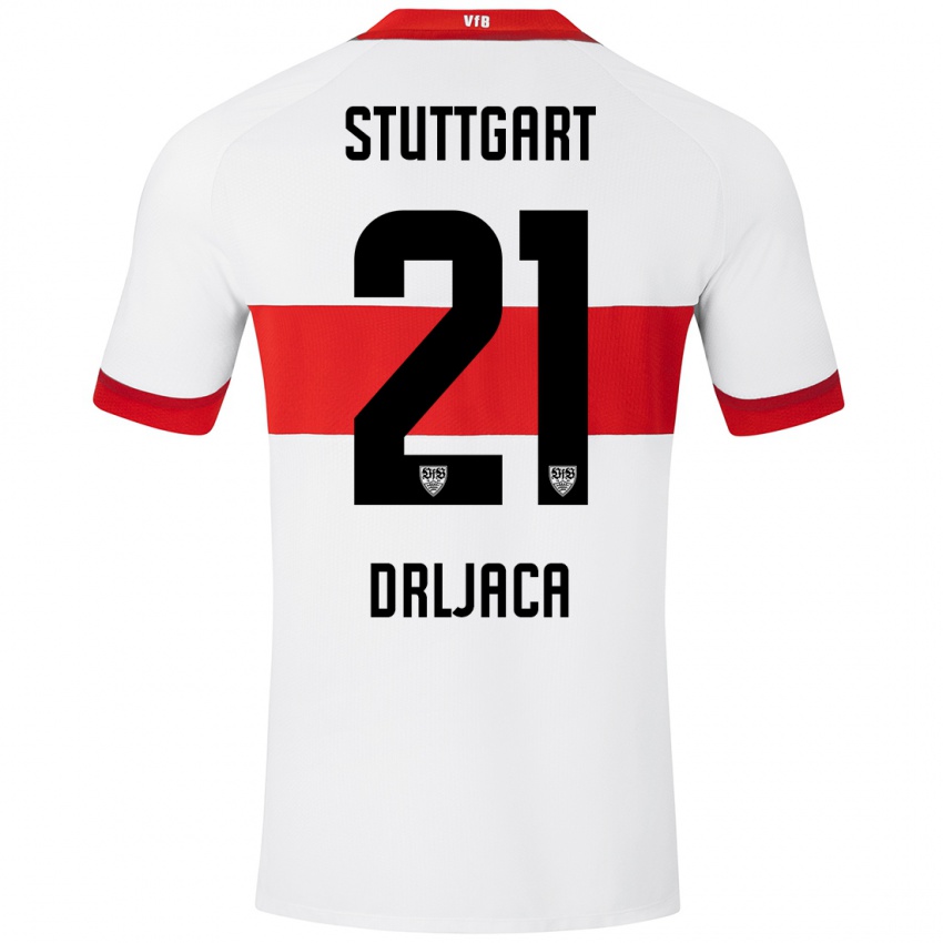 Niño Camiseta Stefan Drljaca #21 Blanco Rojo 1ª Equipación 2024/25 La Camisa Perú