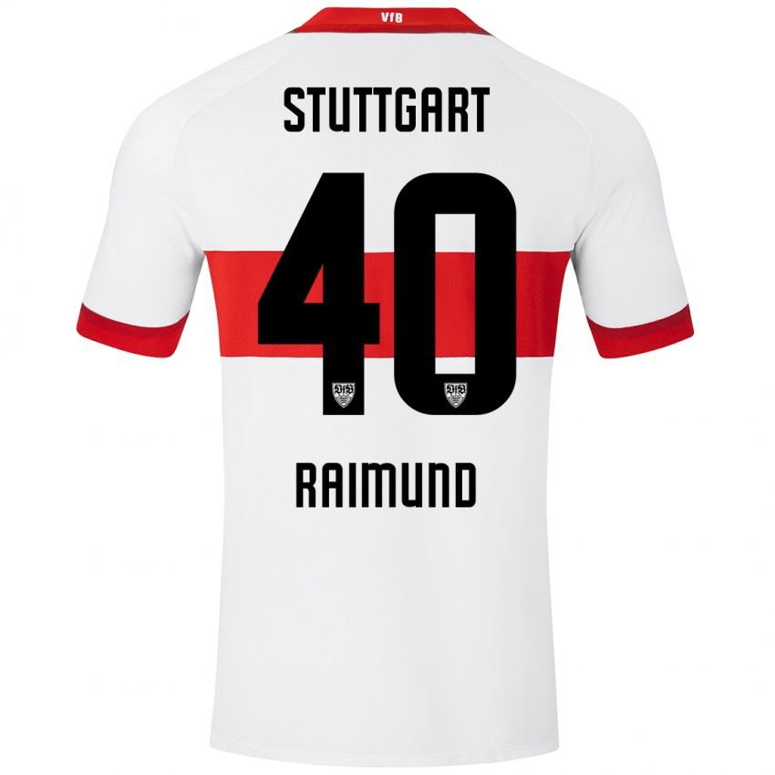 Niño Camiseta Luca Raimund #40 Blanco Rojo 1ª Equipación 2024/25 La Camisa Perú