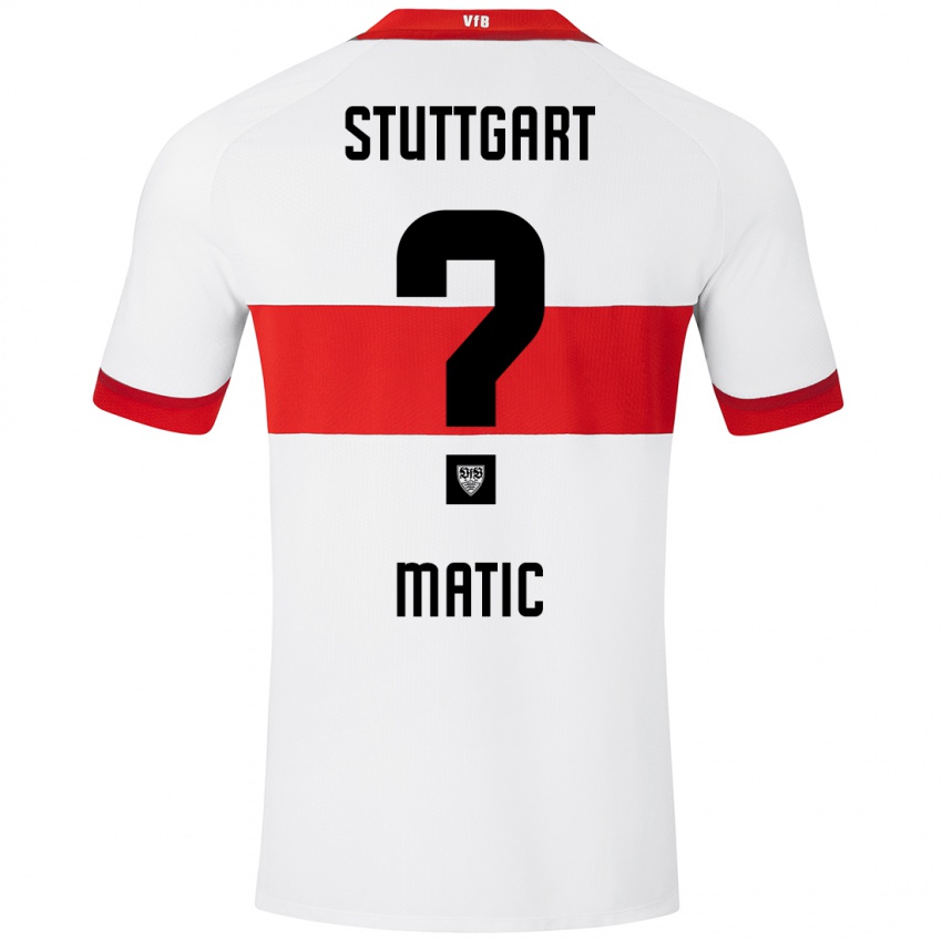 Niño Camiseta Nikolas Matic #0 Blanco Rojo 1ª Equipación 2024/25 La Camisa Perú