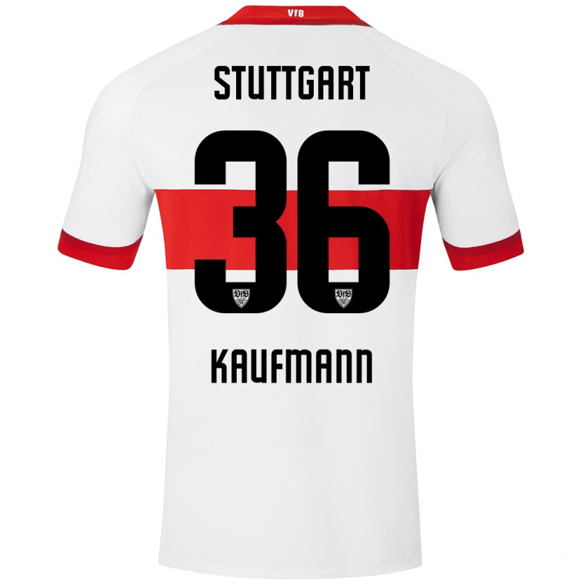 Niño Camiseta Tino Kaufmann #36 Blanco Rojo 1ª Equipación 2024/25 La Camisa Perú