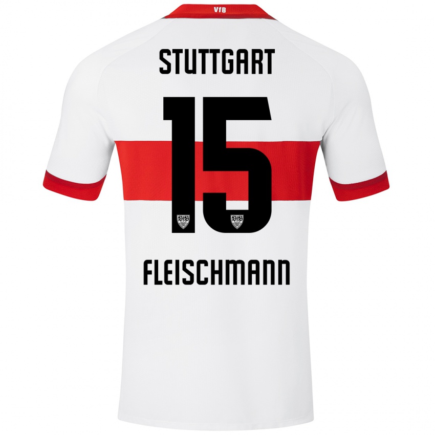 Niño Camiseta Svea Fleischmann #15 Blanco Rojo 1ª Equipación 2024/25 La Camisa Perú