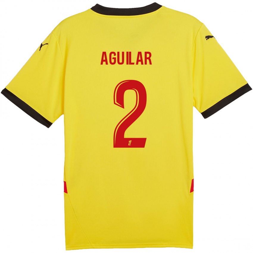 Niño Camiseta Ruben Aguilar #2 Amarillo Rojo 1ª Equipación 2024/25 La Camisa Perú