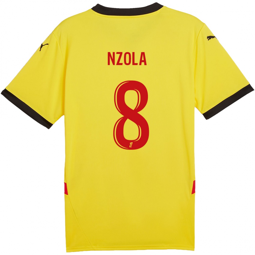 Niño Camiseta M'bala Nzola #8 Amarillo Rojo 1ª Equipación 2024/25 La Camisa Perú