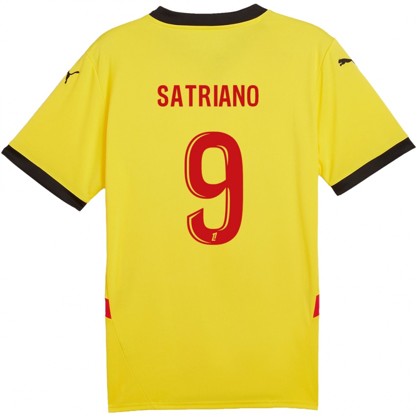 Niño Camiseta Martín Satriano #9 Amarillo Rojo 1ª Equipación 2024/25 La Camisa Perú