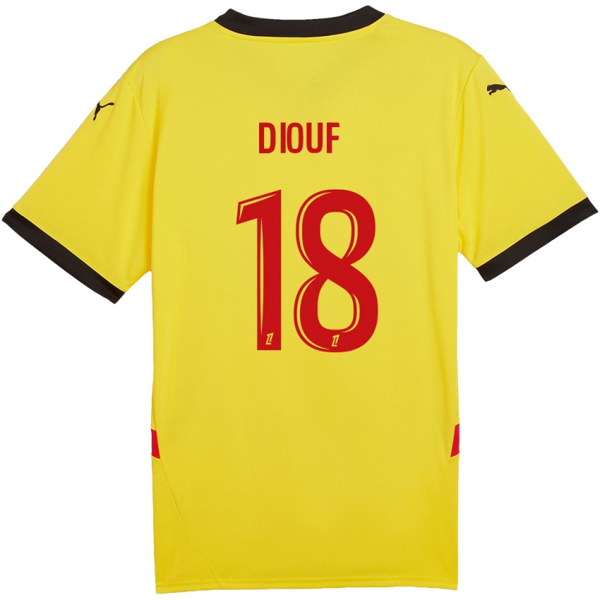 Niño Camiseta Andy Diouf #18 Amarillo Rojo 1ª Equipación 2024/25 La Camisa Perú