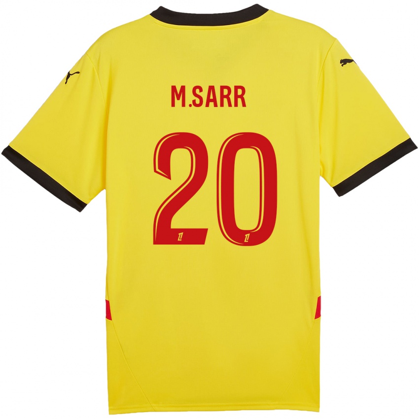 Niño Camiseta Malang Sarr #20 Amarillo Rojo 1ª Equipación 2024/25 La Camisa Perú