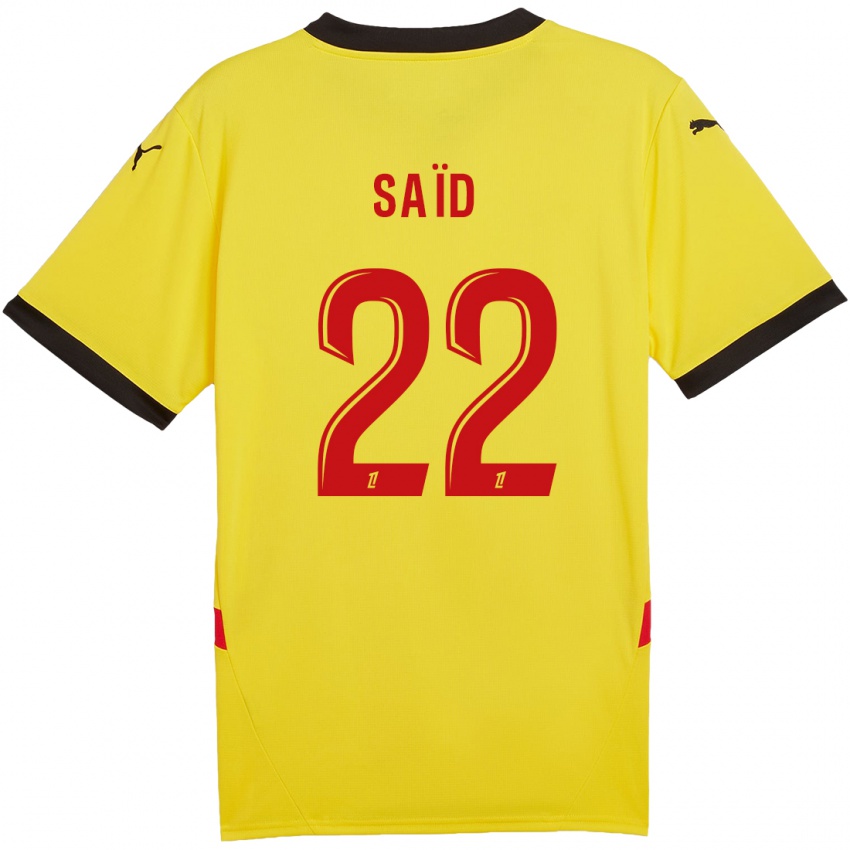 Niño Camiseta Wesley Saïd #22 Amarillo Rojo 1ª Equipación 2024/25 La Camisa Perú