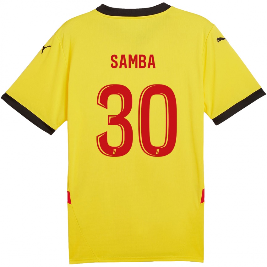 Niño Camiseta Brice Samba #30 Amarillo Rojo 1ª Equipación 2024/25 La Camisa Perú