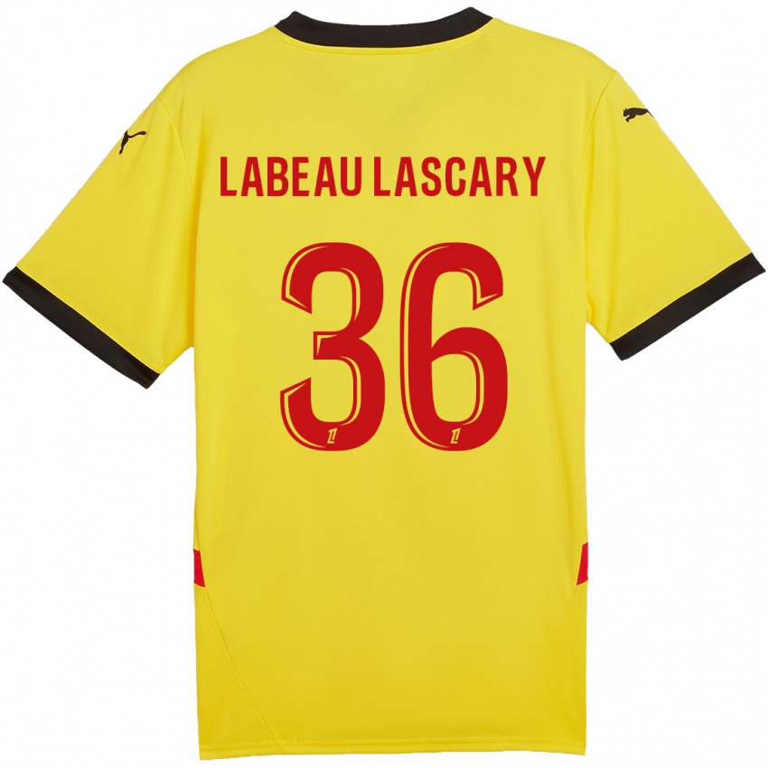 Niño Camiseta Rémy Labeau Lascary #36 Amarillo Rojo 1ª Equipación 2024/25 La Camisa Perú