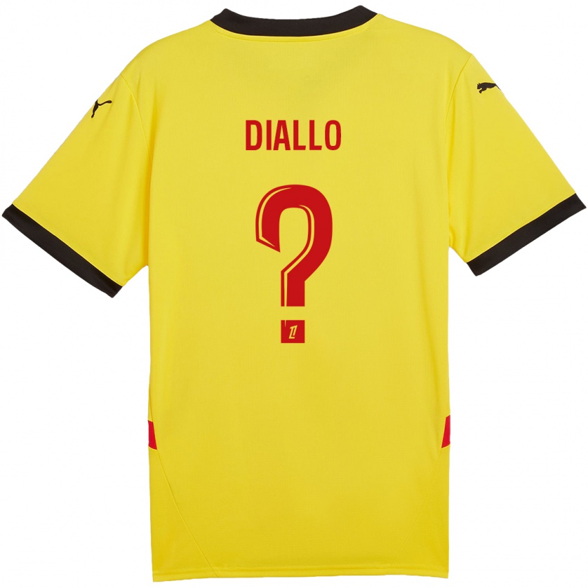 Niño Camiseta Alpha Diallo #0 Amarillo Rojo 1ª Equipación 2024/25 La Camisa Perú