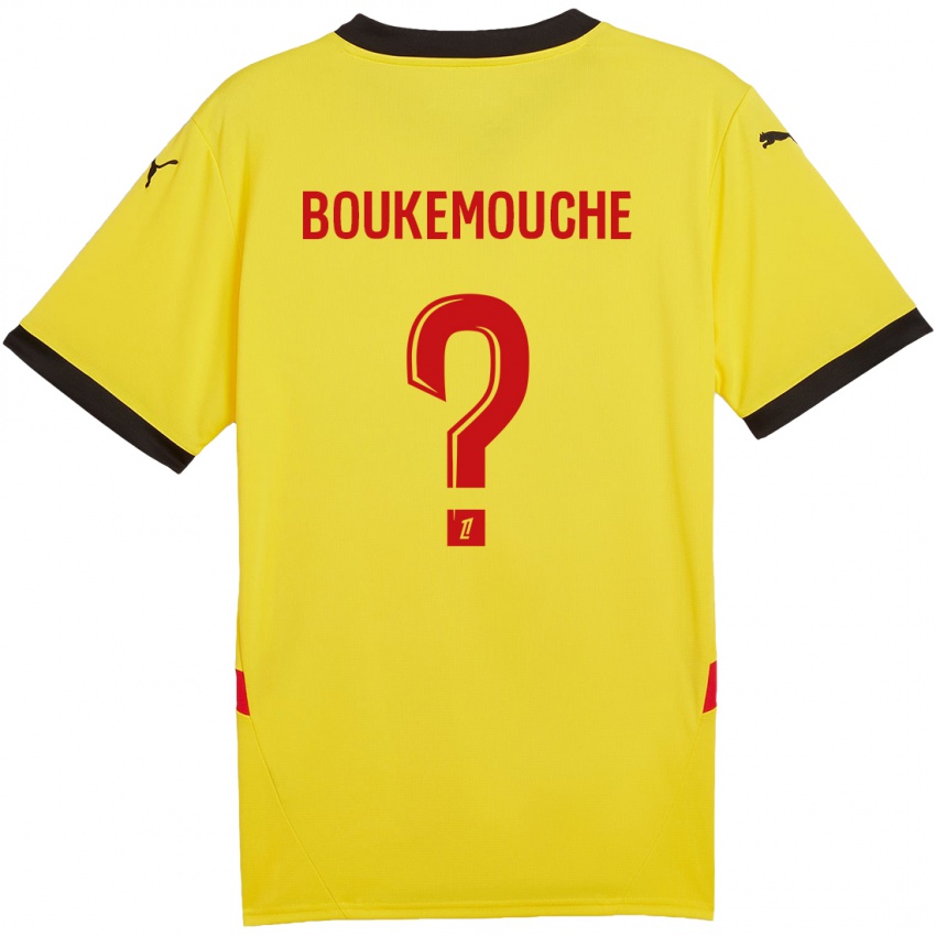 Niño Camiseta Amine Boukemouche #0 Amarillo Rojo 1ª Equipación 2024/25 La Camisa Perú