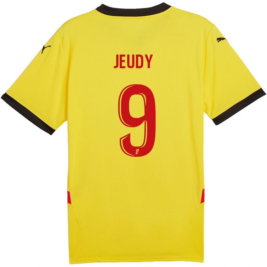 Niño Camiseta Sherly Jeudy #9 Amarillo Rojo 1ª Equipación 2024/25 La Camisa Perú